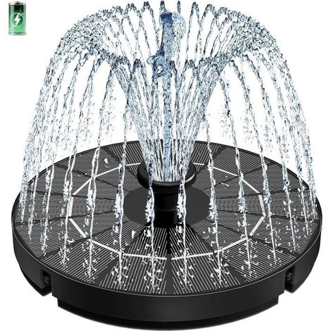 Fontaine solaire flottante 1 unité Silicium monocristallin Pompe avec batterie 2000 mAh Pour B (1/5)