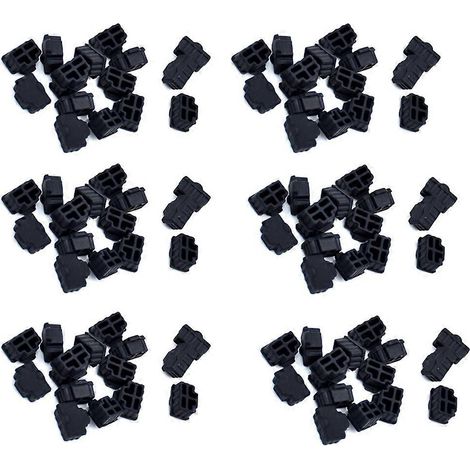 Lot de 100 capuchons de protection anti-poussière pour ports Ethernet RJ45 (ordinateur portable, ordinateur, routeur) - Installation facile (1/5)