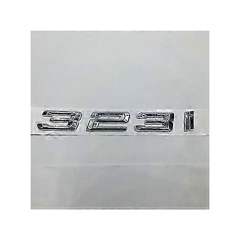 Autocollant logo chromé pour coffre arrière de BMW Série 3 E30 E36 E46 E90 F30 (318i, 323i, 320i, 325i, 328i, 316i, 330i) - Couleur : 323i (1/4)