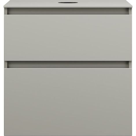 burgbad Lin20 mueble bajo para lavabo con consola, 2 extraíbles,