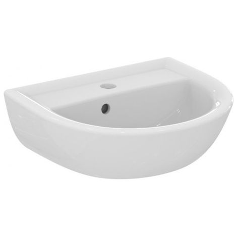 Lavabo de main IS Eurovit, 1 hl., avec vidange, 450x350x155 mm, blanc