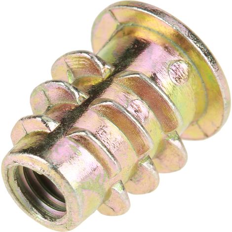 50 pièces écrous à visser M5x13 mm en alliage de zinc, tête hexagonale, pour insert bois, fixation mobilier (1/5)