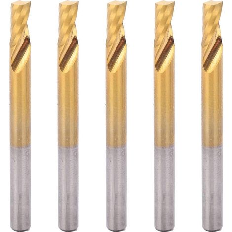 5-teiliges CNC-Schaftfräser-Set aus HSS-Spiralfräser, 4 x 8 x 45 mm