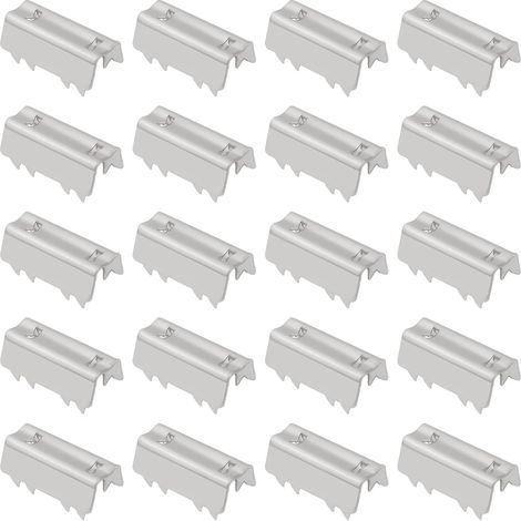 100pcs Open Belt Clips for 3D Printer Timing Belts Compatible with GT2, 6.6mm x 19.5mm Stainless Steel Fasteners (1/5)
