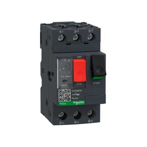 Automático para protección de motores 0,40/0,63A GV2ME04 de Schneider (1/2)