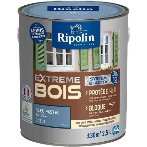 Pittura Estrema legno - Blu pastello RAL 5024 satinato - RIPOLIN - 2,5 L (1/3)