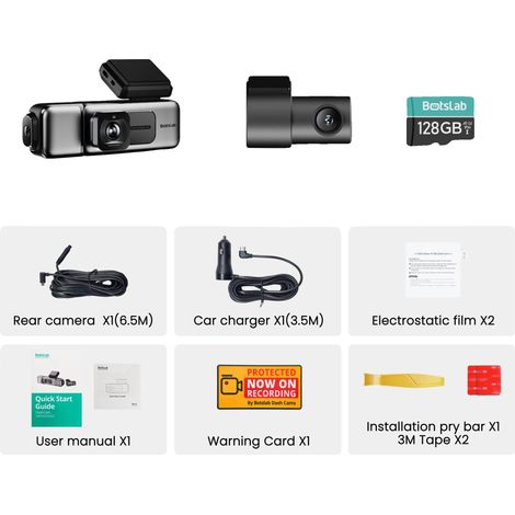 Dashcam, registrazione a 3 canali, connettività GPS e Wi-Fi, G980H 3 canali, 128 GB (1/2)