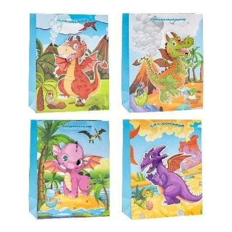 Sac à dragon 3D pop-up 26x32x10cm Rosettes assorties