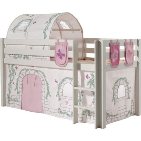Pack - Lit Enfant, Tente, Tunnel & 3 Pochettes "Pino Birdy" Blanc (1/5)