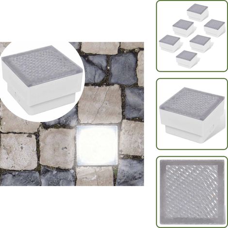 The Living Store LED Bodeneinbaustrahler Außen 6 Stk. 100x100x68 mm - Außenleuchte (1/5)