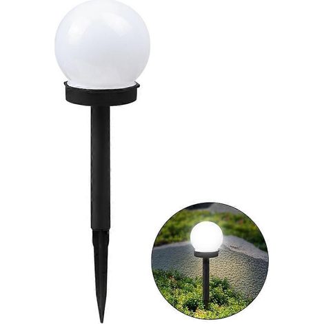 Lot de 3 lampes solaires d'extérieur sur pied, lampe décorative étanche pour jardin. (1/4)