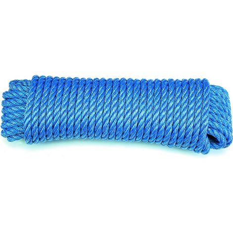 Corde Polypropylène Torsadée, Bleu, 20 m/Ø 12 mm