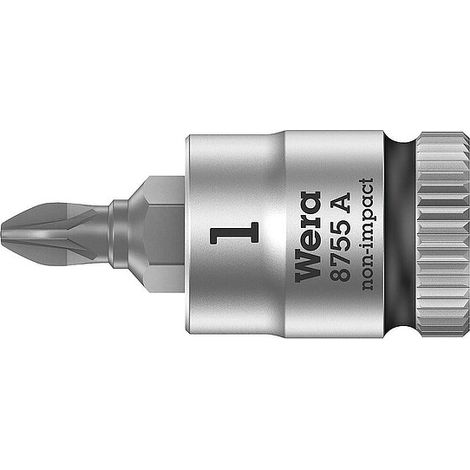 Wera 8755 A Pozidriv Zyklop Bitnuss mit 1/4"-Antrieb, PZ 3 x 28 mm - 05003355001