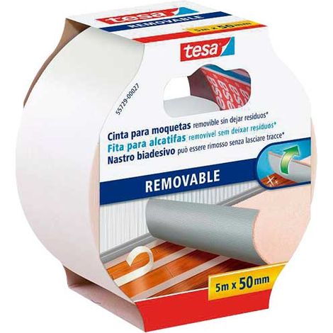 CINTA ADH. TESA REMOVIBLE MOQUETAS 50MMX5M BL