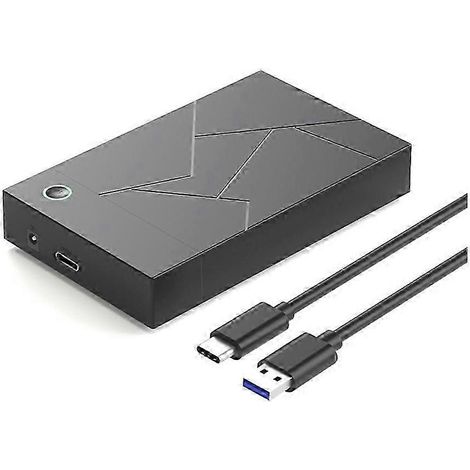 Boîtier pour disque dur 3,5 pouces avec adaptateur USB 3.1 Type-C. Boîtier externe compatible avec les SSD et HDD 2,5 et 3,5 pouces. (1/5)