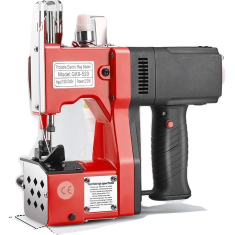 Machine à coudre industrielle, portable et manuelle, haute efficacité, Rouge (1/2)