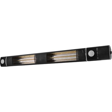 Mophorn Calefactor infrarrojo eléctrico de 3000 W, con control WiFi, color negro, mando a distancia e interruptor mecánico, 3 niveles de calor, en aleación de aluminio, resistente al agua IP55 (1/5)