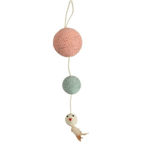 Set 3 pezzi Gioco Gatto Plume Rosa 53 cm: Set 3 pezzi Gioco Gatto Plume 53 cm