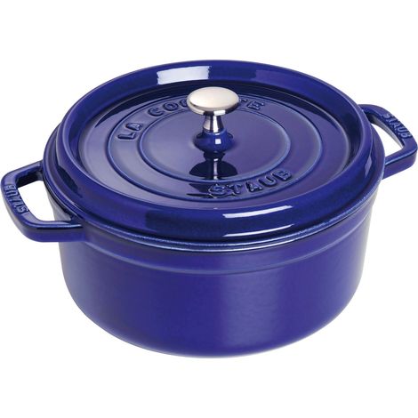STAUB Casseruola/Cocotte in Ghisa, Rotonda 22 cm, 2.6 Litri, Blu (Scuro) (1/5)