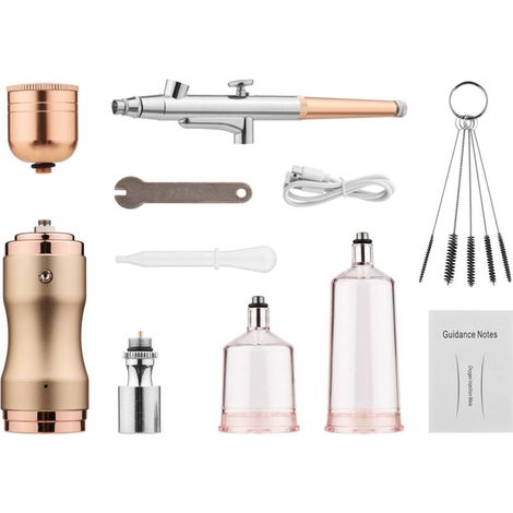 Airbrush-Set, Mini-Kompressor-Airbrush-Set, tragbare, wiederaufladbare Airbrush für Make-up, Modellbau, Malerei, Tortendekoration, Nagelkunst und Modellmalerei (1/4)