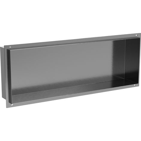 Mexen X-Wall-NR Nischenregal ohne Flansch 60 x 20 cm, gebürstetes Gun Gray - 19E1602010 (1/5)