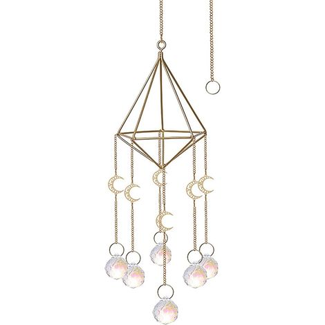 Pendentif Cristal K9 - Suspendu Lumineux Prisme 20 mm - Décoration Fenêtre Solaire - Pour Intérieur Jardin Voiture Arbre De Noël - 1 Pièce (1/5)