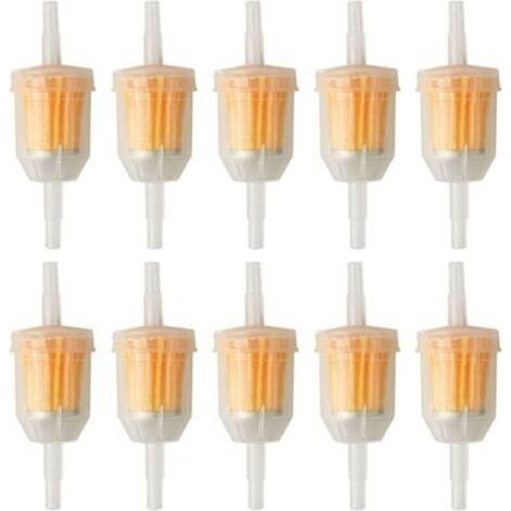 Lot de 10 filtres à carburant en ligne, 6 mm/8 mm, filtre à carburant universel, tube de filtre en ligne pour moto, scooter, moto, générateur, tondeuse à gazon (1/4)