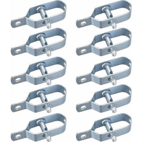 Set de 10 intinzatoare pentru sarma, 92mm, otel galvanizat, pentru garduri electrice animale (1/3)