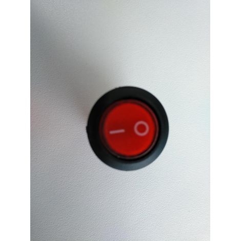 Interruptor luminoso rojo 17 mm. 6A