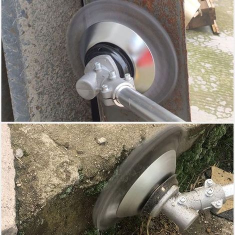 Professioneller Rasenmäher – Ein robuster und langlebiger Mäher mit einer speziellen Unkrautbürste zur Entfernung von Unkraut und Moos. Zwei Messer: 20 cm + 15 cm. (1/2)