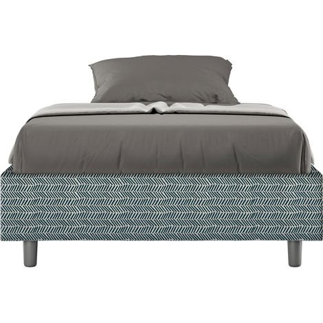 Letto 1 Piazza e Mezzo Sommier 120x190 cm Senza Rete Azelia Aragona 8 Blu (1/5)