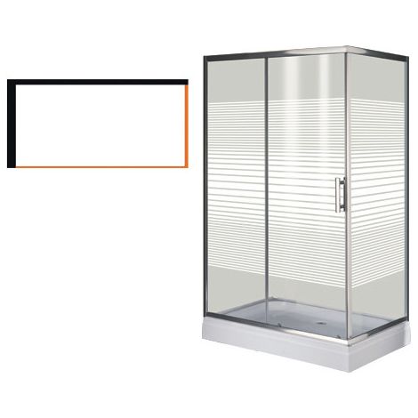 Box doccia in vetro 1 anta scorrevole modello MARGHERITA 120x80xH190 cm.