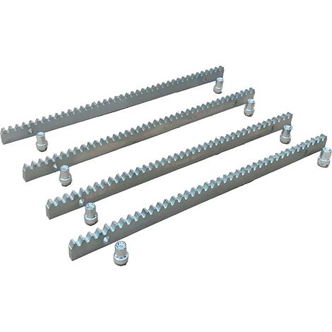 Rack et pignon en métal, longueur de 0,5 m par pièce, longueur totale de 2 m, épaisseur de 10 mm, robuste, comprend 8 vis de fixation (1/5)