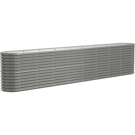 Maison Exclusive - Hochbeet Verzinkter Stahl 332x40x68 cm Grau