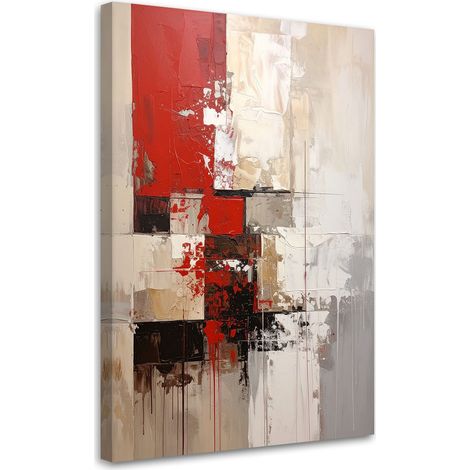 Wandbild Rot beige Abstrakt 20x30 (1/5)