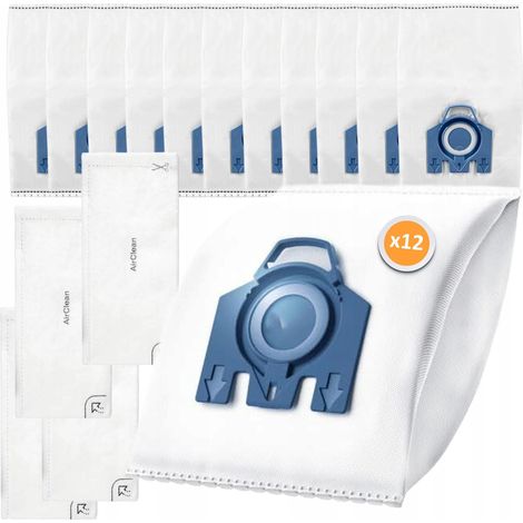 12 sacchetti per aspirapolvere Miele 3D Complete C2 C3 Classic C1 + 3 filtri (1/5)