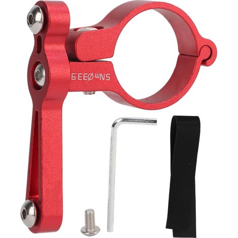 Support de bouteille de vélo en alliage d'aluminium 33.9mm, base ajustable pour porte-gourde sur VTT, conversion universelle, rouge (1/5)