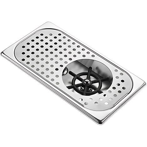 Integrated Glass Washer for Sink in 304 Stainless Steel – Automatic Multi-Jet Rinser with Inlet/Outlet Hoses (1/3)