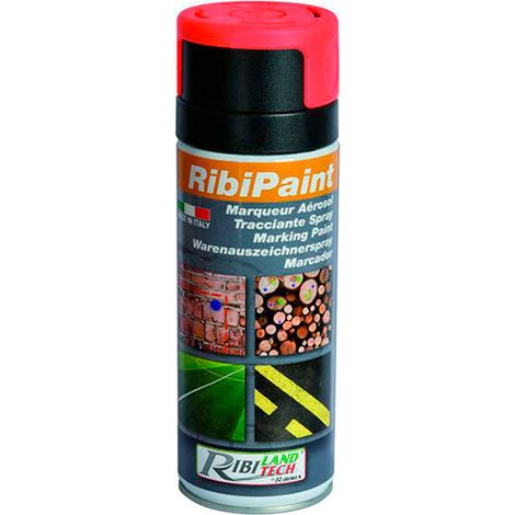 Ribiland - Marqueur rouge fluo en spray 400ml MARKER PAINT - PRSMARR (1/2)