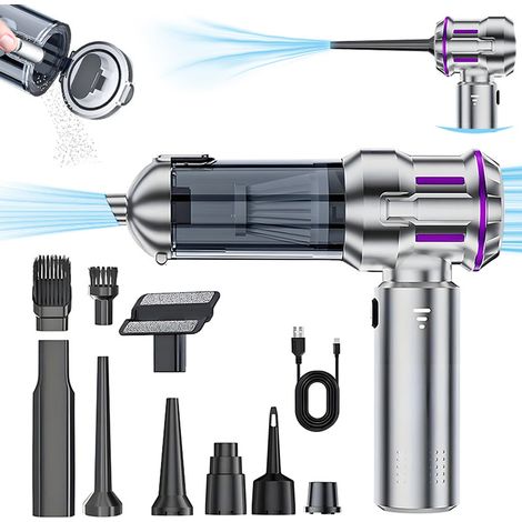 Aspirateur de voiture 3-en-1 puissant 25000 Pa, mini sans fil avec moteur sans balais, 3 niveaux réglables. Performance optimale. (1/5)