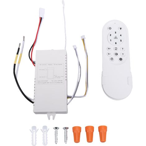 Kit Télécommande Ventilateur Plafond 2.4G DC Variable Fréquence – Lumière Universelle Minuteur Vitesse Gradation Réglable (1/5)