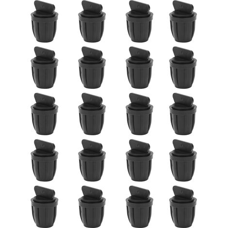 Bouchon d'extrémité de tuyau avec verrou 20 pièces, bouchon barbelé 8/11 mm pour tube d'irrigation goutte à goutte, raccord de fermeture, adaptable aux systèmes d'arrosage. (1/5)
