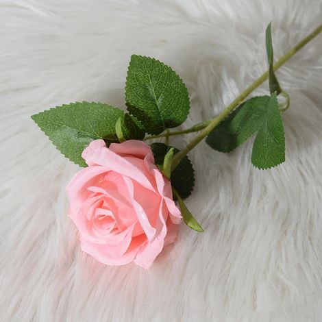 Roses Artificielles - Tige Longue 50 cm - Décoration Intérieure Bureau Mariage Fête Jardin - 1 Pièce (1/4)