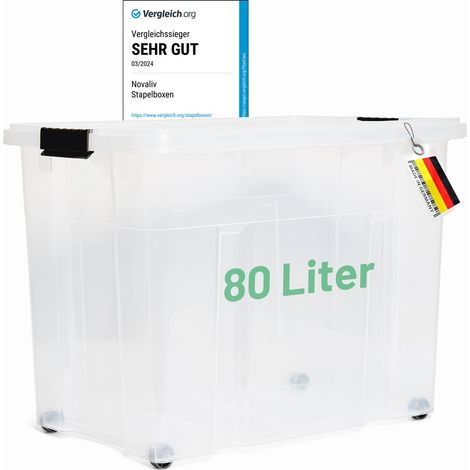 Novaliv Aufbewahrungsbox  1x Aufbewahrungsbox, 1x Deckel, 4x Rollen (1/5)