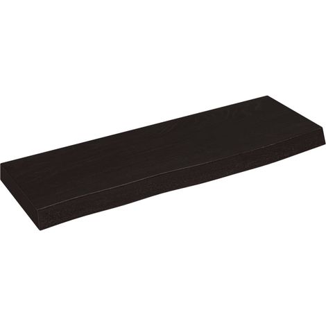 Étagère murale Étagère flottante marron foncé 60x20x4 cm bois chêne massif traité (1/5)