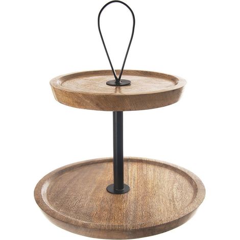 2-stöckige Holzplatte MANGO 30 cm (1/5)