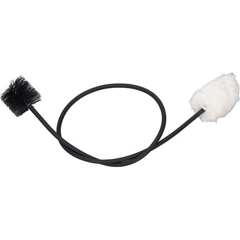 Brosse de nettoyage pour bocal de saxophone, 50 cm, flexible, en métal, avec fil de coton et coton, et écouvillon double embout en nylon. (1/5)