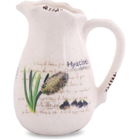 Brocca decorativa in ceramica con motivo a giacinto, 13 cm (1/2)