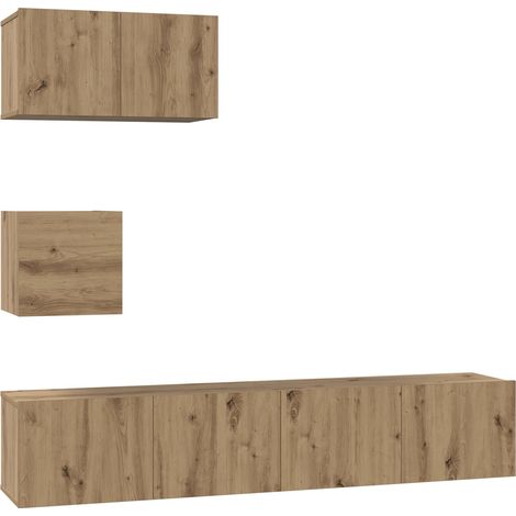 Maison Exclusive - Ensemble meuble TV 3 pcs Chêne artisanal Bois d'ingénierie