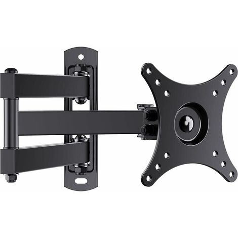 Support TV universel pour téléviseurs entre 10 et 32 pouces, orientable, inclinable, rotatif - Convient aux téléviseurs à écran plat LCD / LED - Extensible de 44 cm - Supporte jusqu'à 20 kg - VESA (1/4)